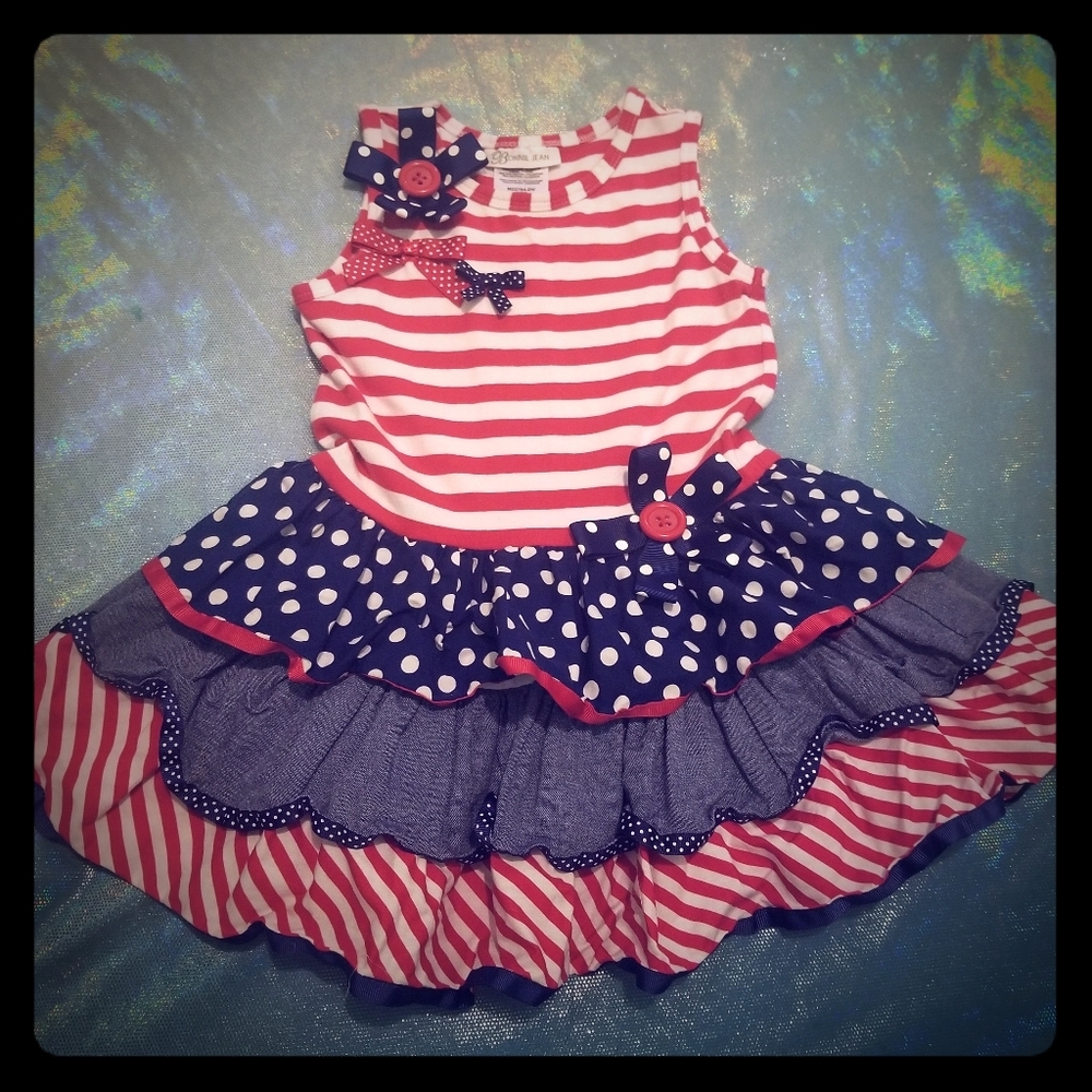 ❌SOLD❌Bonnie Jean Patriotic Dress